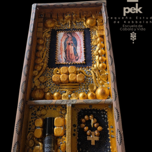 Caja Altar portatil dedicado a la Virgen Maria, Virgen de Guadalupe