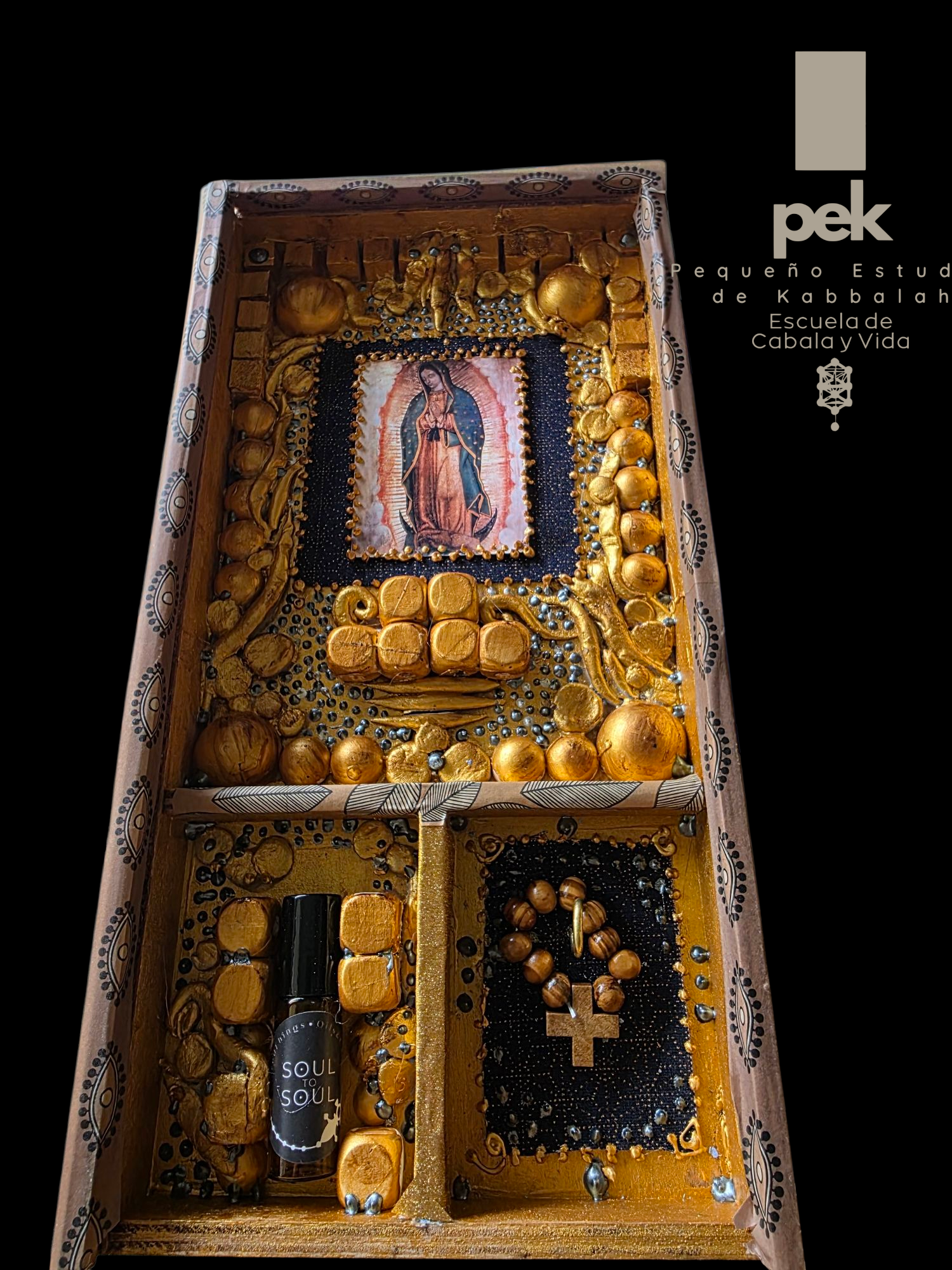 Caja Altar portatil dedicado a la Virgen Maria, Virgen de Guadalupe